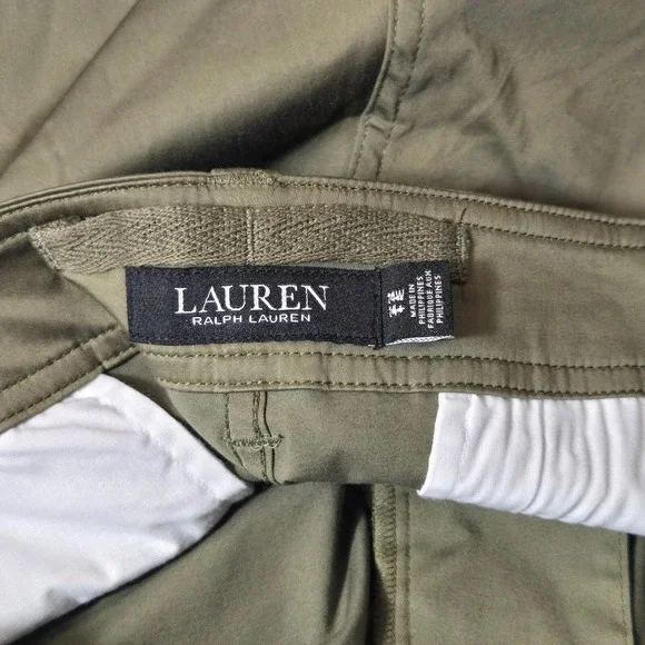 Lauren Ralph Lauren Cotton Sateen Straight Leg Cargo Pants Green 20W Utility NWT - Picture 6 of 9